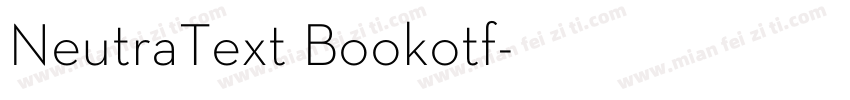 NeutraText Bookotf字体转换